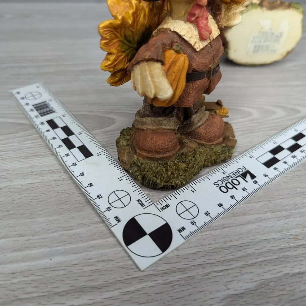Mr & Mrs Turkey Hand Painted 3D Resin Figurine Holiday Thanksgiving Fall Autumn
